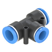 16mm - 14mm Union Tee Reducer Push to Connect Fitting