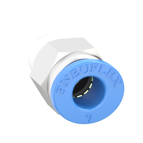 7mm Tube, R 1/8 Push to Connect Fitting Male Connector