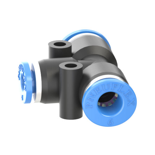 6mm - 4mm Push to Connect Fitting Union Tee Reducer