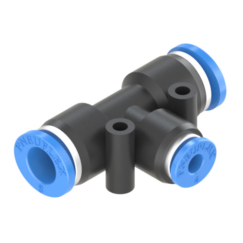 8mm - 4mm Union Tee Reducer Push to Connect Fitting