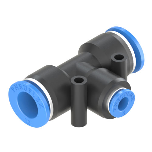 12mm - 6mm Union Tee Reducer Push to Connect Fitting