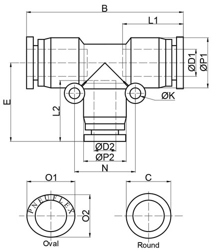 union tee reducer drawing