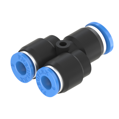 8mm - 6mm Union Y Reducer Push to Connect Fitting