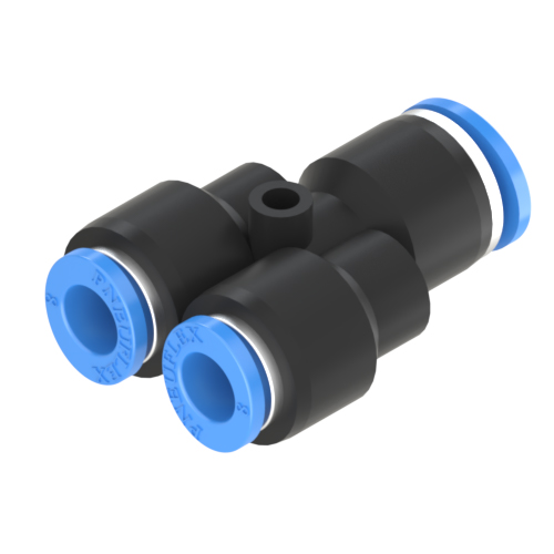 10mm - 8mm Union Y Reducer Push to Connect Fitting