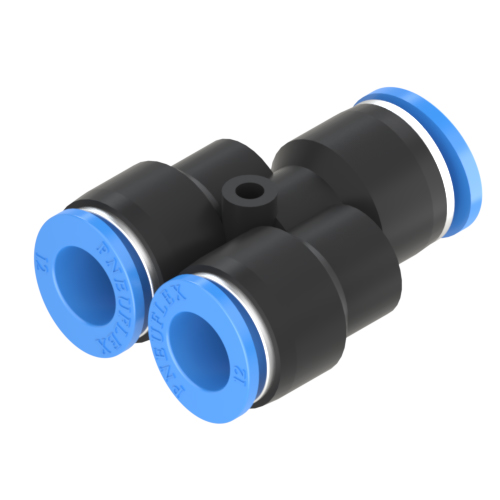 14mm - 12mm Union Y Reducer Push to Connect Fitting